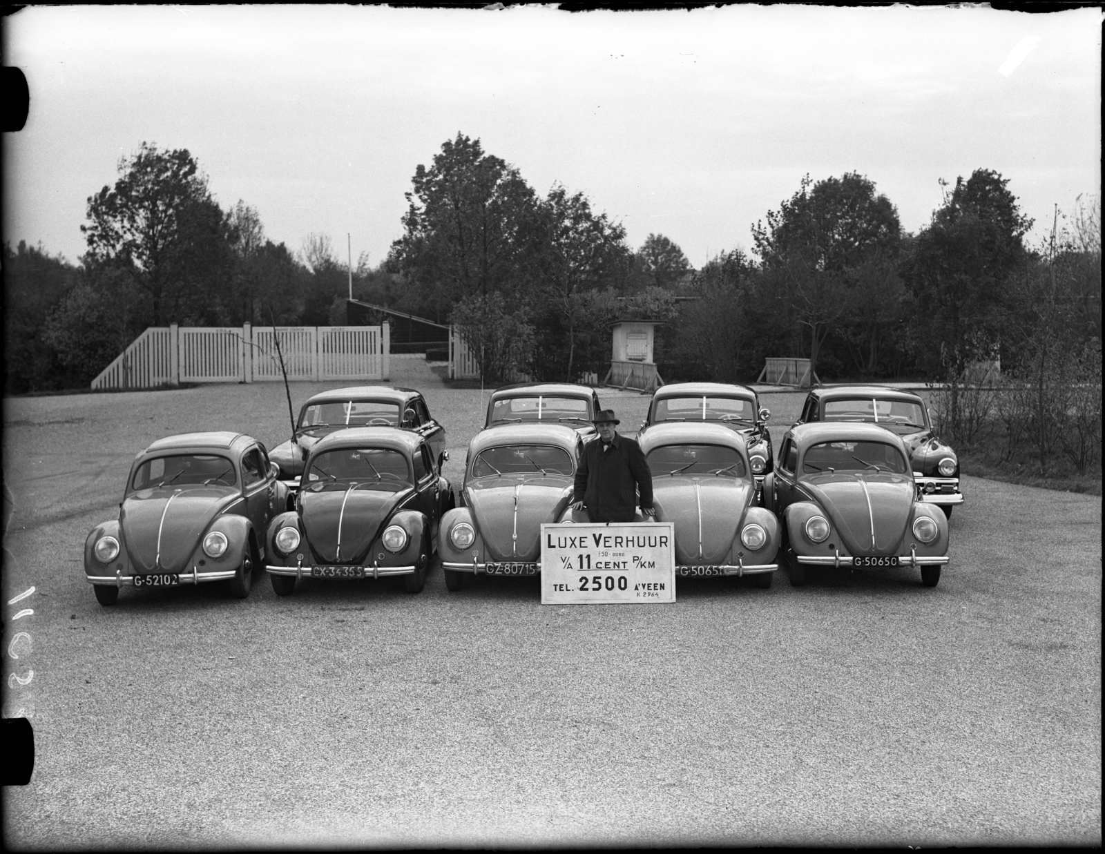 Rental VW Beetles in 1952